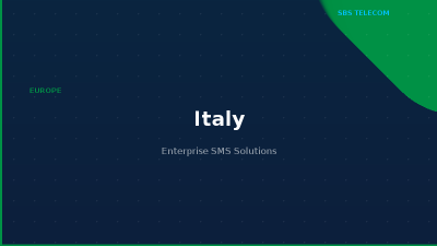 Enterprise SMS in Italy: A2P Routes, Compliance & Delivery Guide