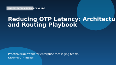 Reducing OTP Latency: Architecture and Routing Playbook