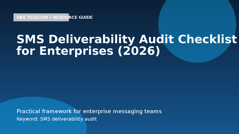 SMS Deliverability Audit Checklist for Enterprises (2026)