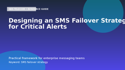 Designing an SMS Failover Strategy for Critical Alerts