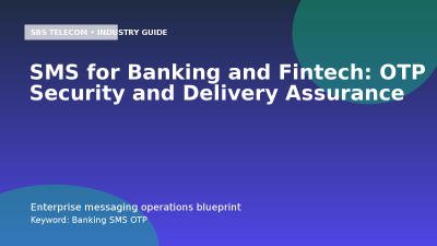 SMS for Banking and Fintech: OTP Security and Delivery Assurance
