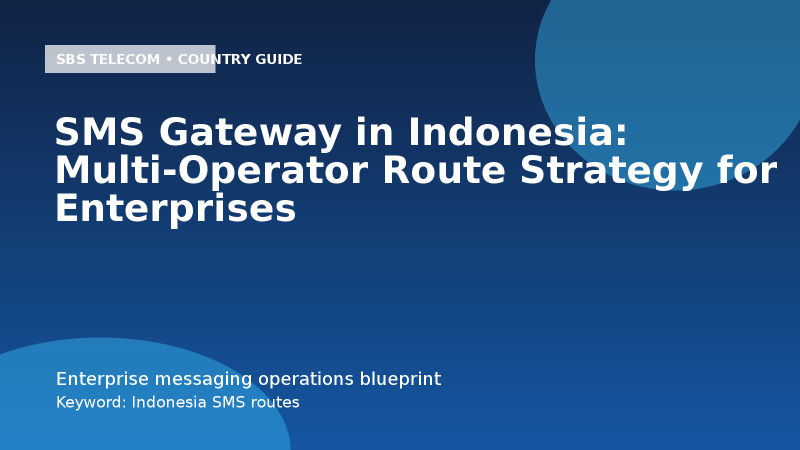 SMS Gateway in Indonesia: Multi-Operator Route Strategy for Enterprises